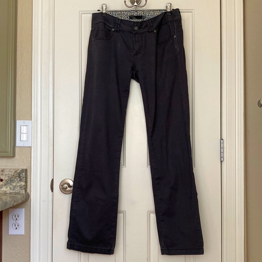 Prana Size 4 gray lightweight jean. Straight leg.